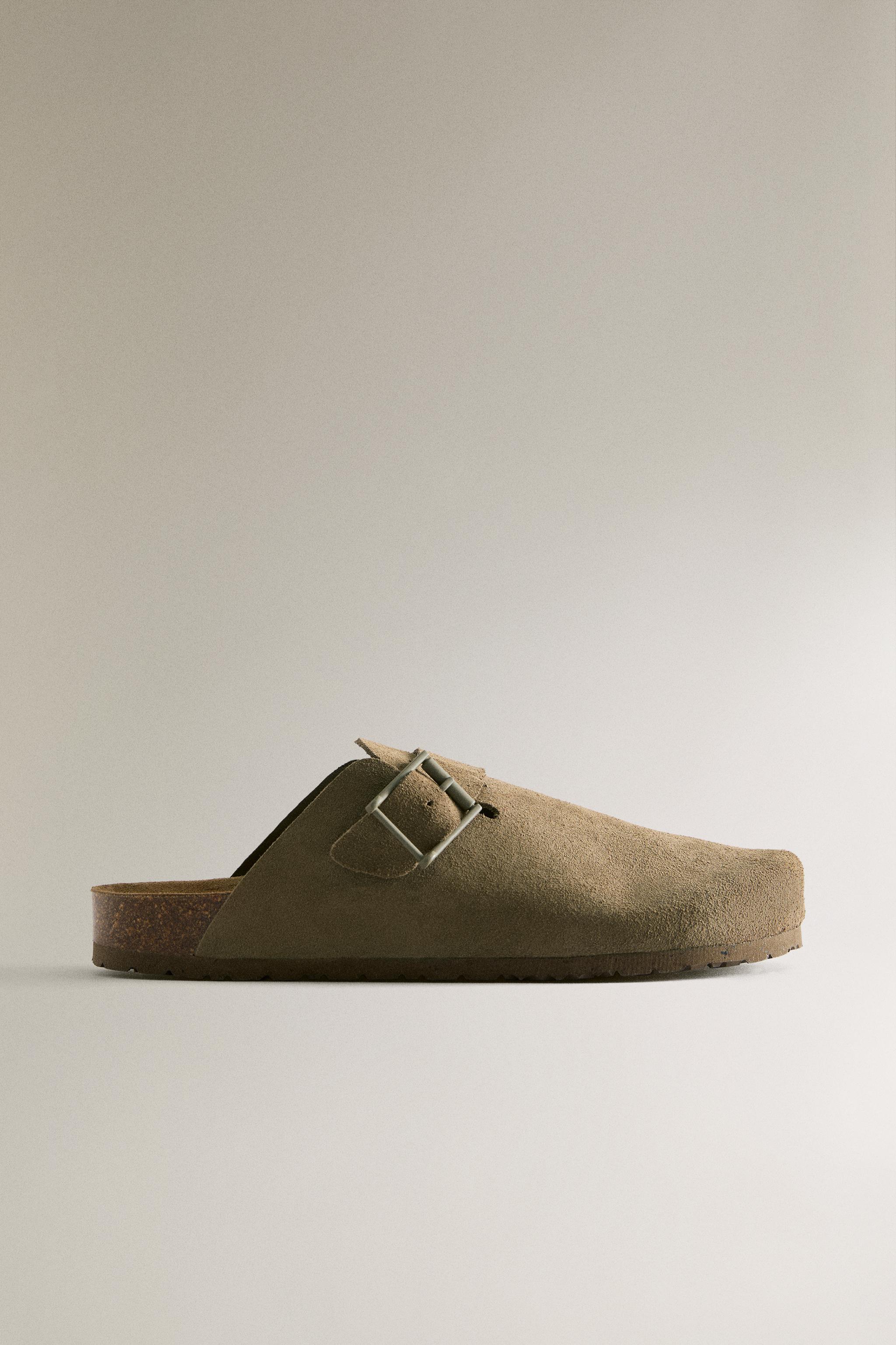 SABOT CUIR BOUCLE DÉTAIL SURPIQÛRE